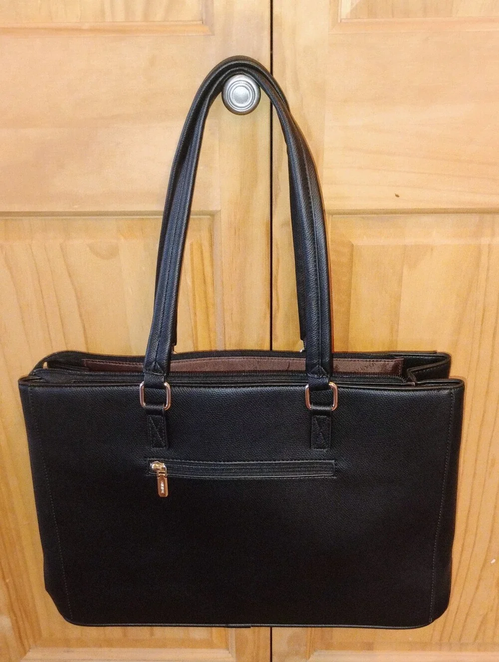 Women's Faux Leather Laptop Tote Bag